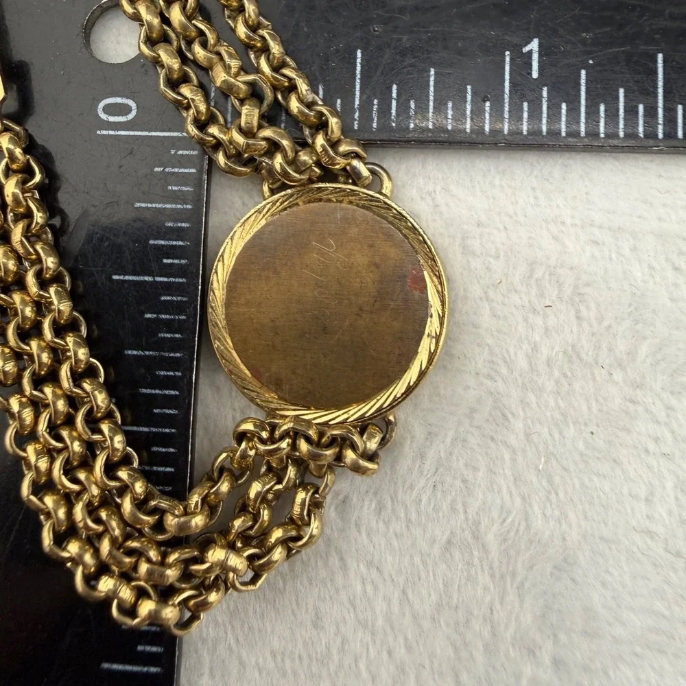 Vintage Speidel ID Bracelet‎ Engraved Gold Tone 6.5